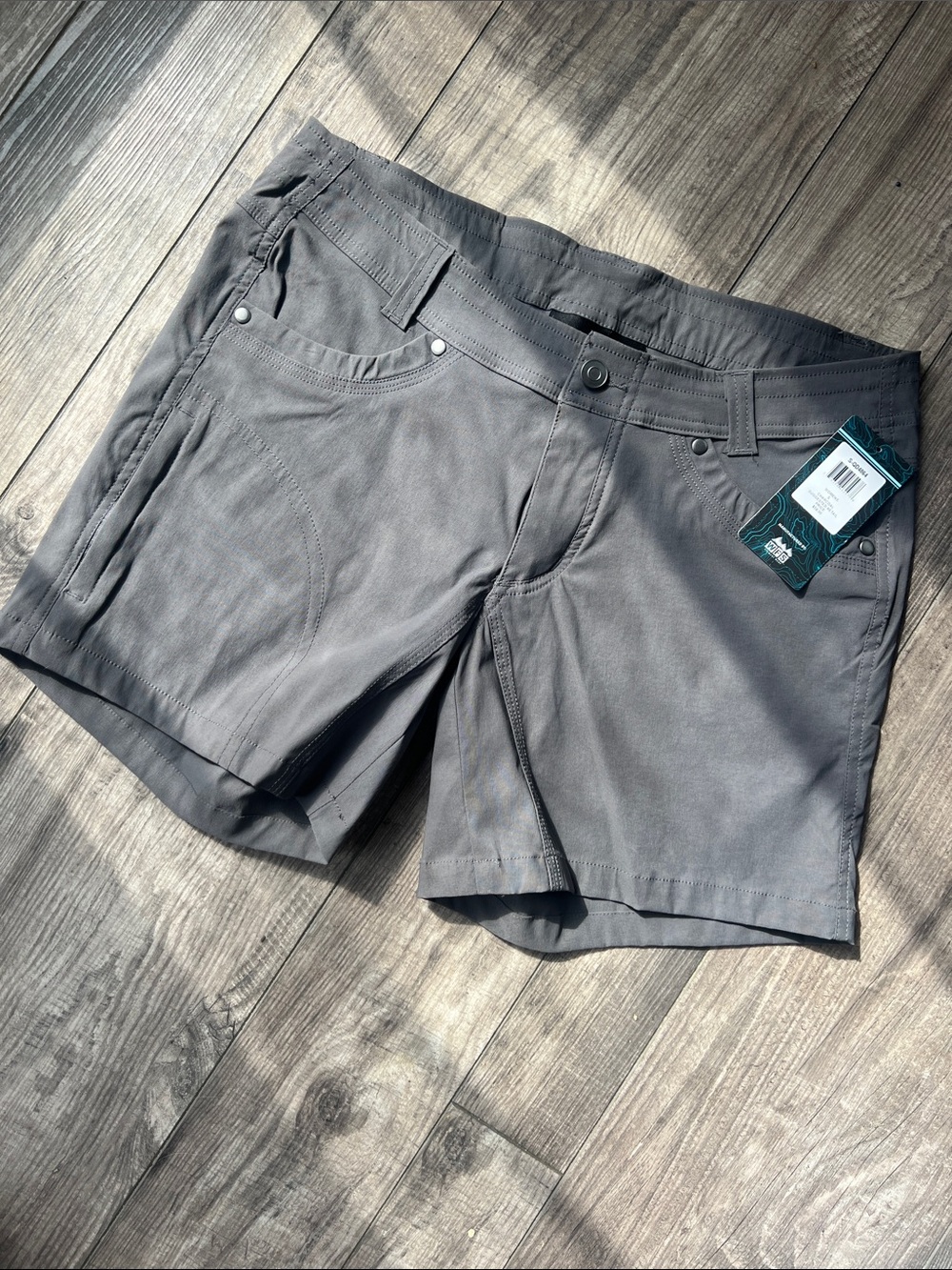 NWT Women's Gray Stretch Bermuda Shorts